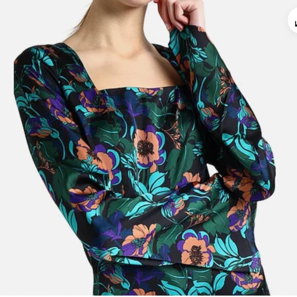 NWT Topshop Floral Wide Leg Silky Jumpsuit US Size 4 - Picture 3 of 8